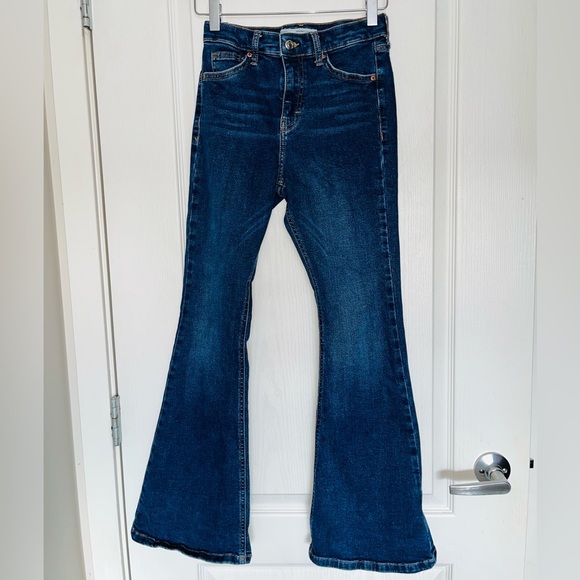 Topshop Jamie Flare Women’s Jeans Size 26 – Dark Wash - Picture 2 of 8
